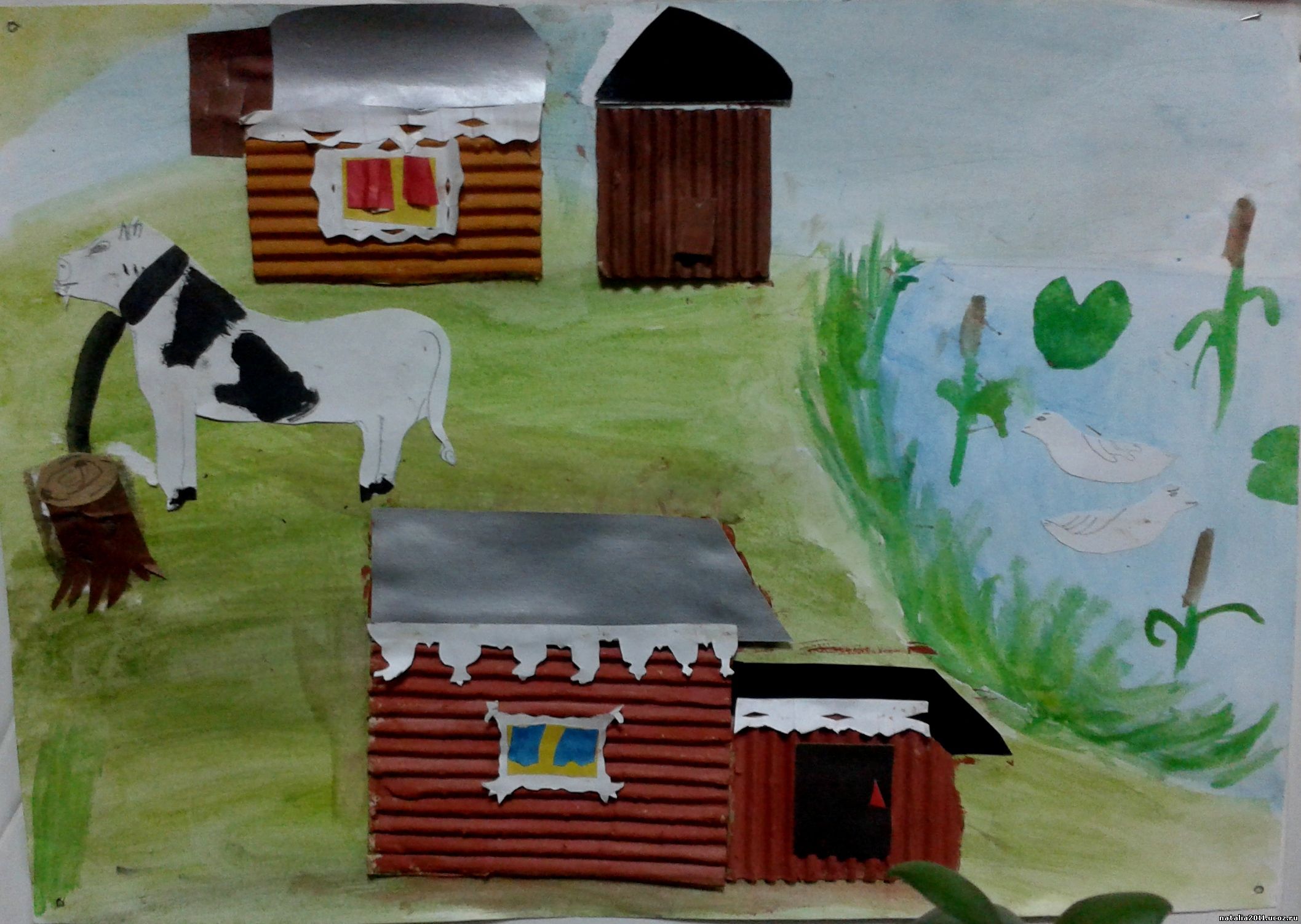 Рисунки на тему моя деревня мой дом родной